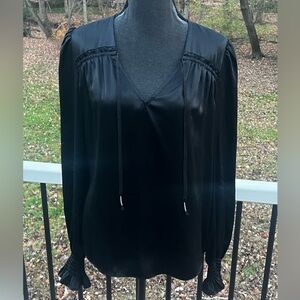 Go Silk Elegant Black Women's Blouse
